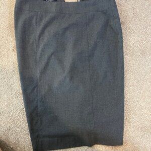 Lands End gray women's midi skirt: size 10